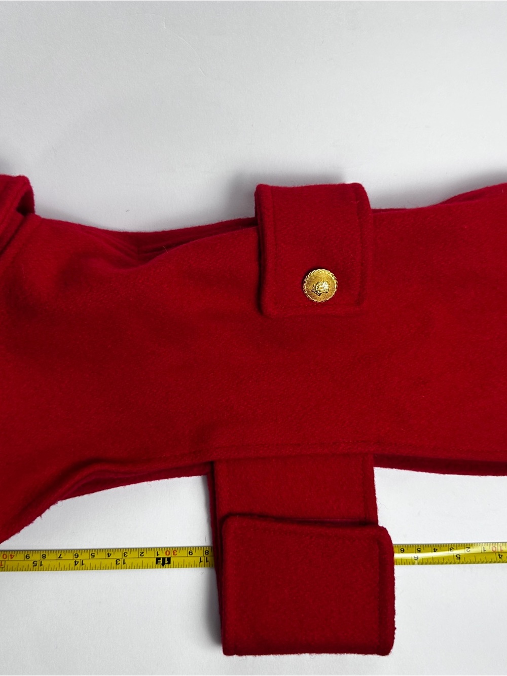 Pets Fashion by Cathy Dog Coat Size 16 Red Military Peacoat NWT Gold Buttons